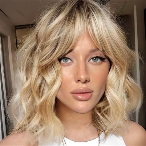 Amazon Getshow Short Light Blonde Bob Wigs For Women Synthetic Wavy Curly Hair Wig With