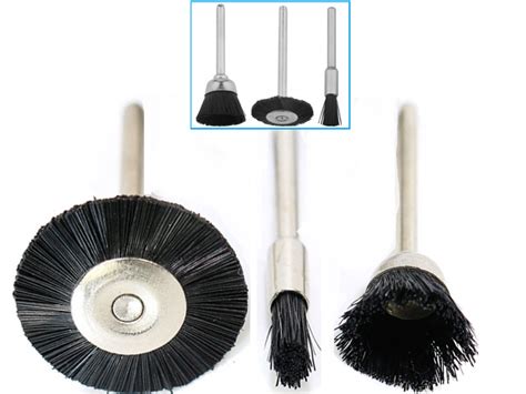 Щетки нейлоновые для гравера 3шт купить в E-1