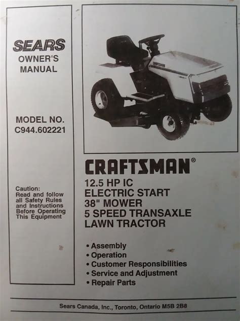 Sears Garden Tractor Parts Manual Fasci Garden