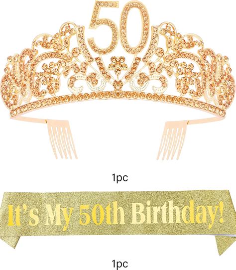 Buy Verymerrymakering 50th Birthday Sash And Tiara For Women Fabulous