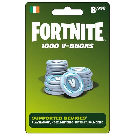 1000 Fortnite V-Bucks Gift Card | Smyths Toys Ireland