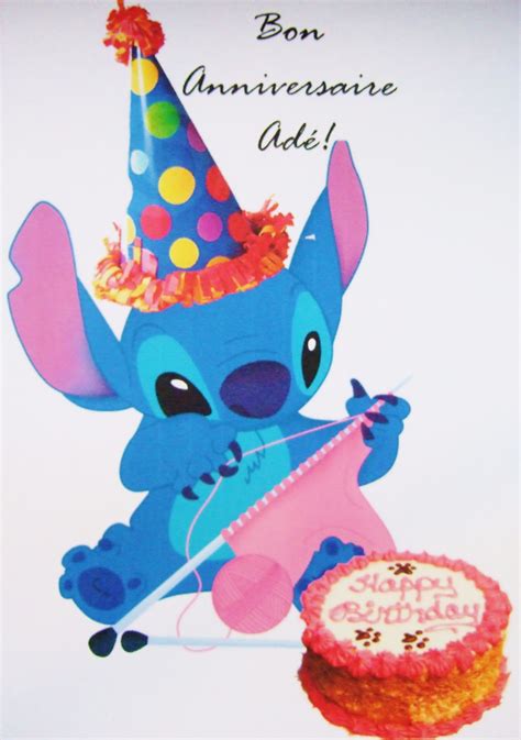 Carte Anniversaire Stitch Elevagequalitetouraine