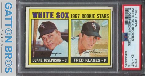 Topps White Sox Rookies D Josephson F Klages Psa Ex Mt Ebay