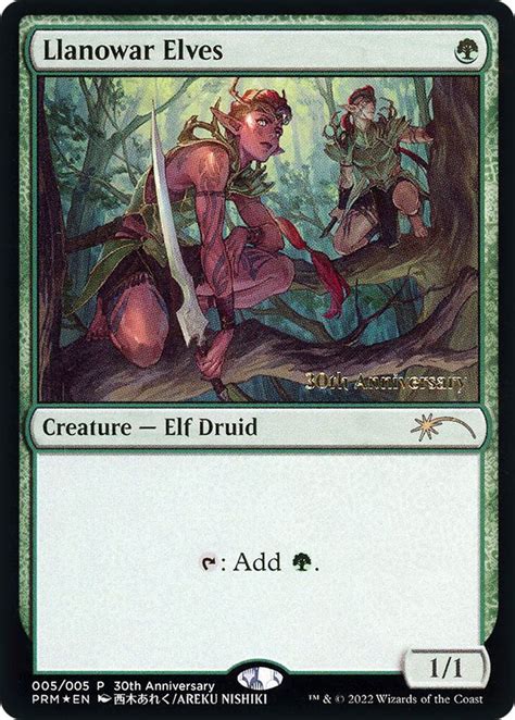 Llanowar Elves Th Anniversary Promos Magic The Gathering