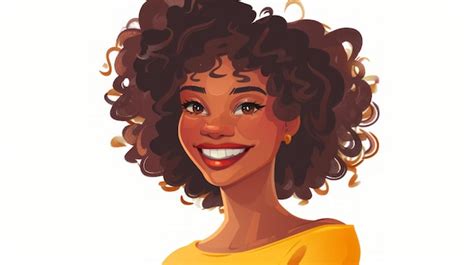 Premium Photo Super Happy African American Woman Cartoon Illustration Generative Ai