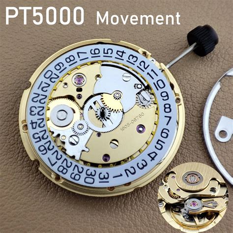 Pt5000 Genuine High Precision 25 Jewels Mechanical Movement Datewheel ...