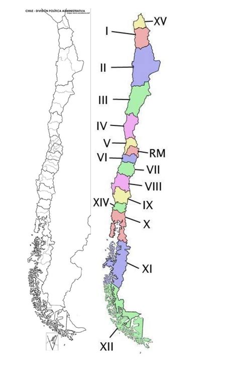 Mapa De Chile Por Regiones Para Escolares Chile Paisa