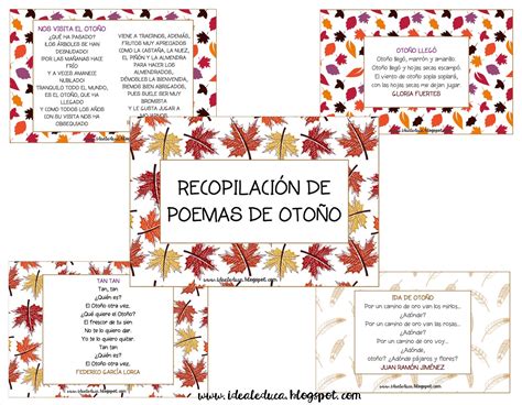 Idealeduca ¡¡¡tarjetas Recopilación Poemas De Otoño