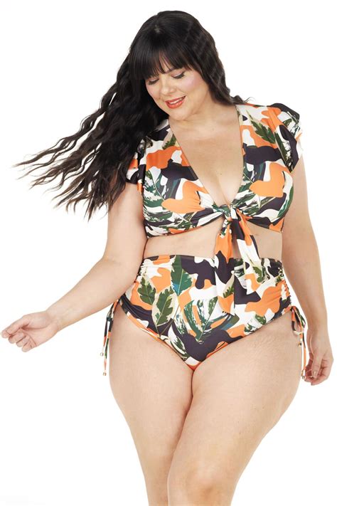 BIQUÍNI PLUS SIZE TOP NÓ E HOT PANT LACINHO JACARTA AUDAZ MODA AUDAZ MODA PLUS SIZE