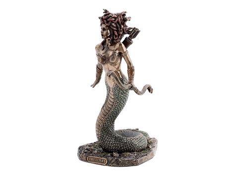 Medusa Gorgon Statue Nude Female Snakes Sculpture Figure Etsy