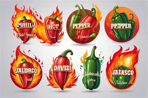 Premium Photo Spicy Level Labels Of Pepper With Fire Flames Vector Mild Medium And Extra Hot Taste