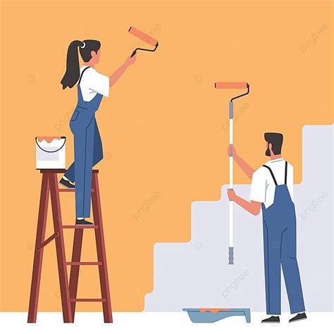 painters paints wall painter designer background repairman people