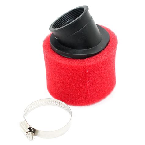 Red Mm Bent Angled Foam Air Filter Pod Pit Pro Trail Quad Dirt Bike