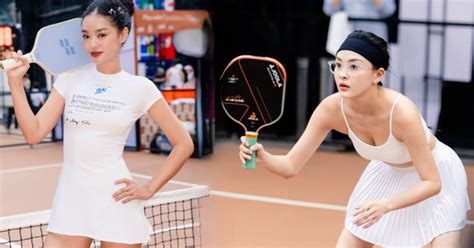 Loạt hot girl dậy sớm makeup tiếng có người thay đến bộ đồ tham gia đại chiến pickleball