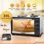 L Electric Convection Oven With Twin Hot Plates Rotisserie Crazy Sales