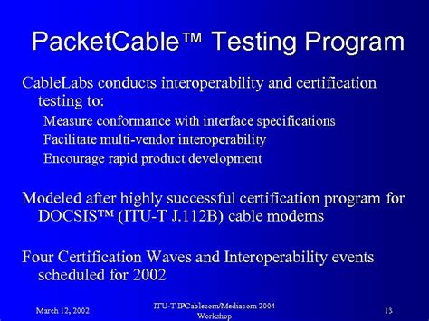 IPCablecom Global Standardisation Of IP Communication For Cable