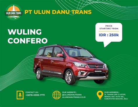 Sewa Mobil Wuling Confero Lepas Kunci PT Ulun Danu Trans