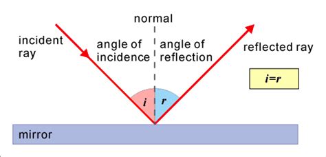 The Law of Reflection Diagram | Quizlet