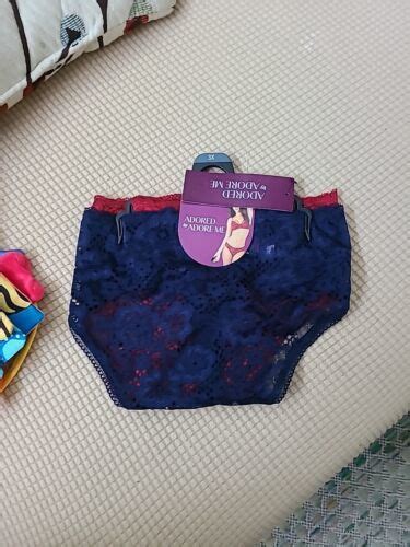 Adore Me Chelsey Thong Plus Size Sexy Bikini Pair Set Red And Blue X New Panties