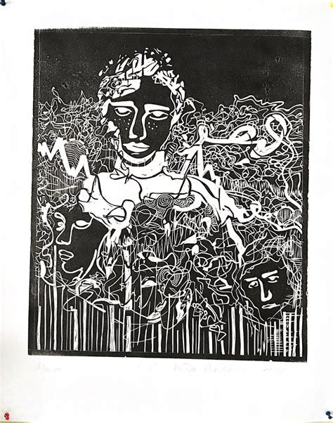 linocut линогравюра графика