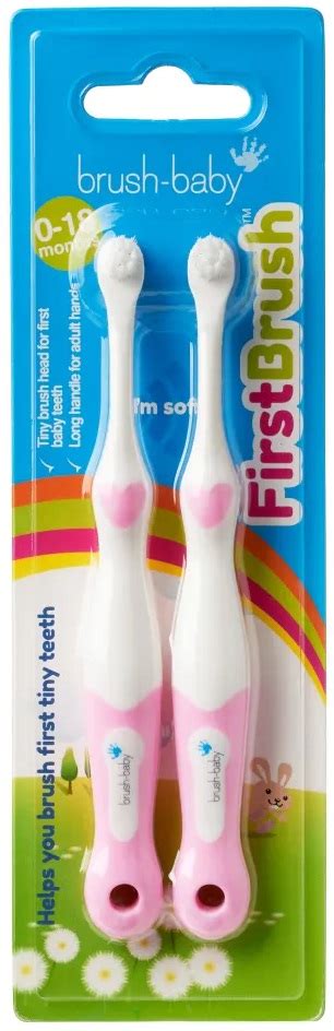 Щетка от 0 до 18 месяцев Brush-baby First Brush, Pink (2 шт) ᐉ Купить ...