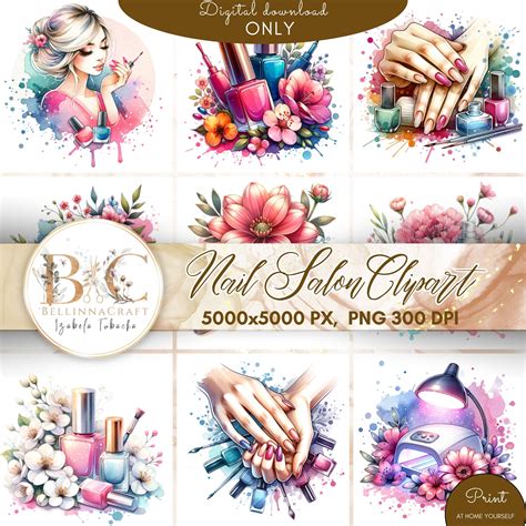 Nail Tech Clipart, Nail Technician Clipart, Nail Salon Pngs, Press on