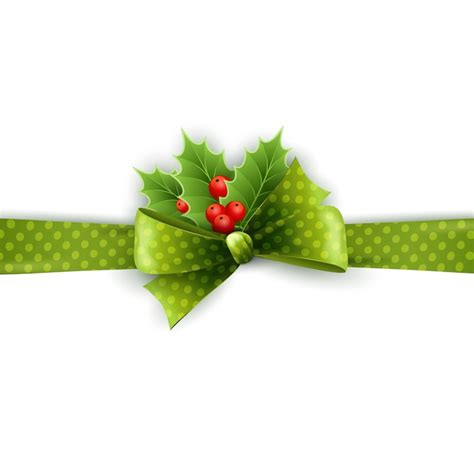 Decoração Fita De Natal Vetor Premium