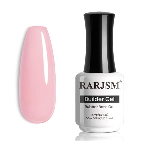 Amazon Rarjsm Blush Pink Rubber Base Gel Nail Polish Nude Skin Tone Rubber Base Gel For