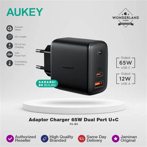 Aukey Pa B Adaptor Omnia Mix W Dual Port Pd Usb A Usb C Fast Charge