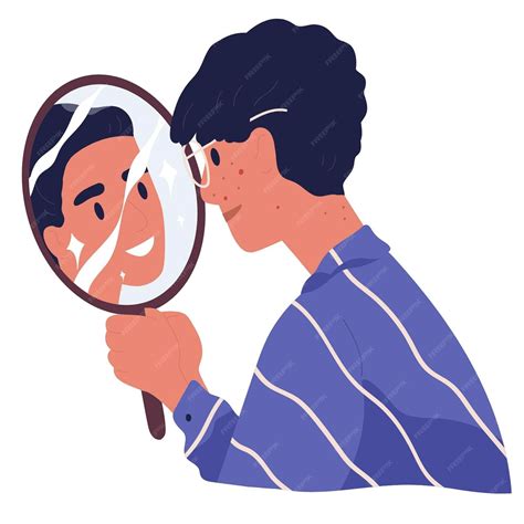 Hombre arafed mirándose a sí mismo en un espejo con una sonrisa