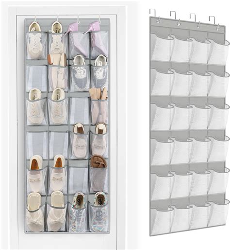 Amazon.com: FENTEC 24 Pockets Over the Door Shoe Organizer Hanging Shoe