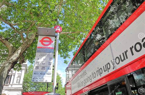 Public Bus Stop London Uk Editorial Photography Image Of Tourism