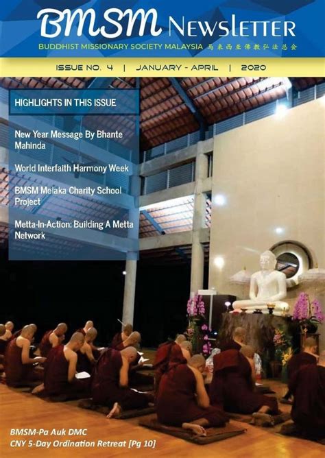 Bmsm Newsletter Buddhist Missionary Society Malaysia