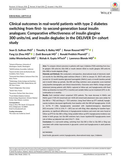 PDF Clinical Outcomes In Realworld Patients With Type 2 Diabetes