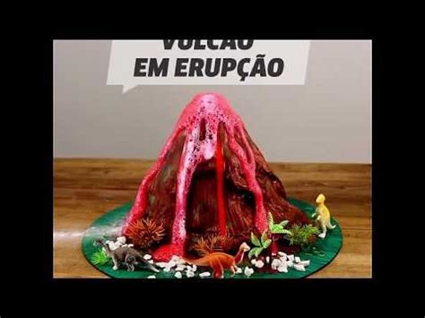 Vulcao Feira De Ciencias - Vulcão em erupção para feira de ciências: como fazer l Truques DIY l ...
