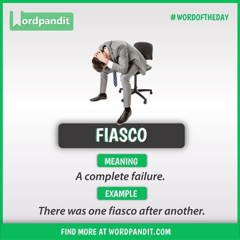 O Que Significa Fiasco - Fiasco – Wordpandit | Learn english vocabulary, Good vocabulary words ...
