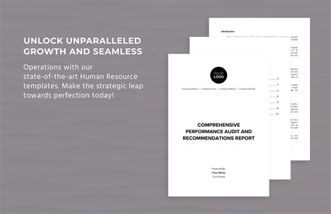comprehensive performance audit recommendations report hr template