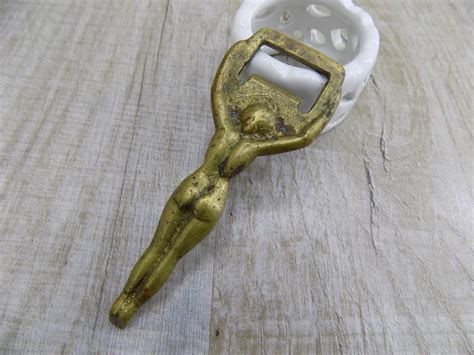 Vintage Bottle Opener Bronze Nude Girl Naked Sexy Lady Erotik Etsy