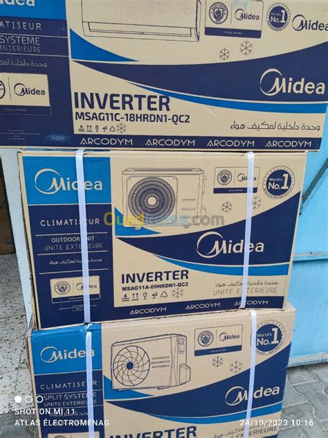 CLIMATISEUR MIDEA INVERTER MSAG11A 09HRN1 QC2 9000 BTU CHAUD