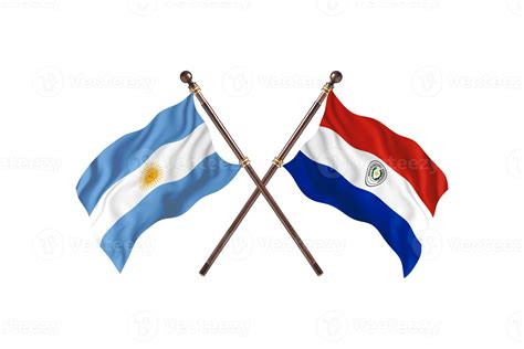Argentina versus Paraguay Two Country Flags 13986782 Stock Photo at