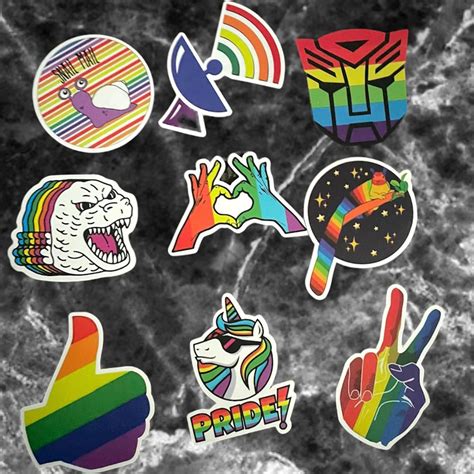 Rainbow Sticker Pack 9 Gay Pride Transformers Depop