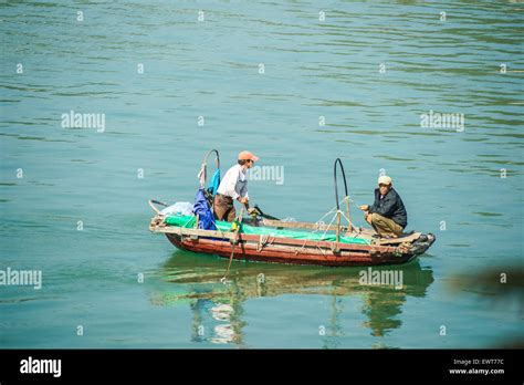 Boats In A Fishing Village Vietnam Stock Photo Alamy