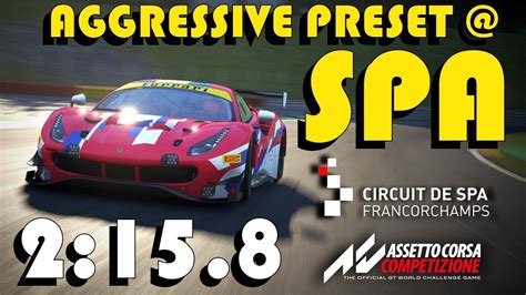 SPA HOTLAP AGGRESSIVE PRESET MoTec 2 15 8 488 GT3 EVO Assetto