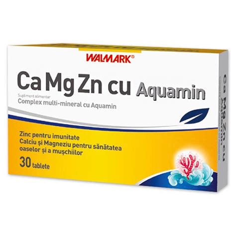 CA MG ZN cu AQUAMIN Walmark 30 tablete - eMAG.ro