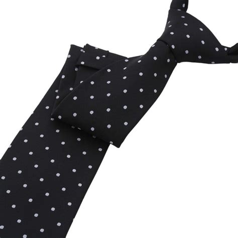 Black Polka Dot Modern Classic Tie