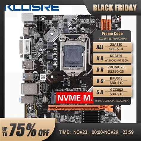 Kllisre B75 Desktop Motherboard M 2 LGA 1155 Para I3 I5 I7 CPU Suporte