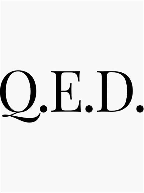 qed math  logic sticker  sale  travispickle redbubble