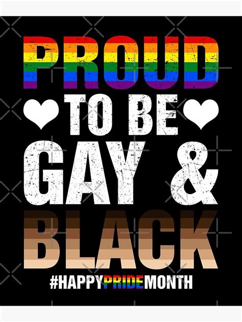 Lámina fotográfica Orgulloso de ser el mes feliz del orgullo gay y negro de apesarreunited