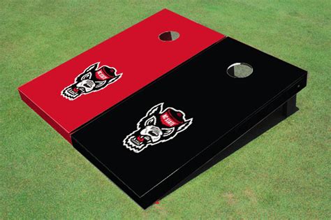 Nc State University Alternating Solid Cornhole Boards
