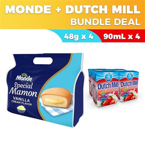 Monde Special Mamon With Vanilla Cream Filling 48gx4 Dutch Mill